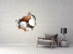 Wallmuralia Samolepící nálepka beton Kokosový olej 125x125 cm