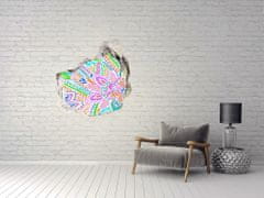 Wallmuralia 3D díra na zeď Květinový vzor 75x75 cm