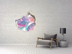 Wallmuralia 3D díra na zeď Kouzelné květiny 75x75 cm