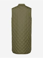 Geox Khaki dámská dlouhá prošívaná vesta Geox 46