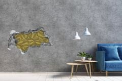 Wallmuralia 3D díra na zeď Nálepka listí 95x73 cm