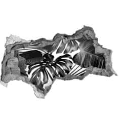 Wallmuralia 3D díra na zeď Tropické listí 95x73 cm