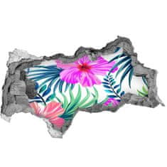 Wallmuralia 3D díra na zeď Hawajské květiny 115x88 cm
