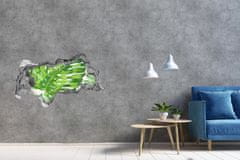 Wallmuralia 3D díra na zeď Tropické listí 115x88 cm