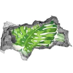 Wallmuralia 3D díra na zeď Tropické listí 115x88 cm