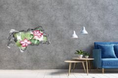 Wallmuralia 3D díra na zeď Tropické květiny 95x73 cm