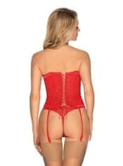 Obsessive Ohnivý korzet Flameria corset - Obsessive červená S/M