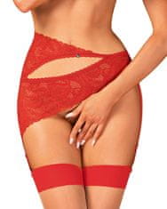 Obsessive Elegantní podvazkový pás Atenica garter belt - Obsessive červená M/L