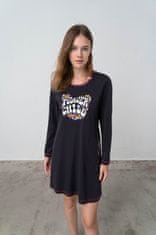 Vamp Dámská noční košile - Gwen 17460 - Vamp černá-potisk M