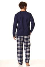 Key Pánské pyžamo MNS 863 B22 3XL-4XL tmavě modrá 4XL