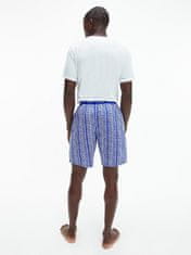Calvin Klein Pánské krátké pyžamo 000NM2128E - W17 - Modrá - Calvin Klein bílo-modrá L