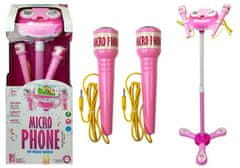 shumee Mikrofon Karaoke Set Růžový stativ Telefon
