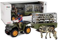 shumee Čtyřkolka s přívěsem Transporter Figurky Zebra