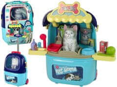 shumee Sada kosmetického salonu pro kočku v kufru Batoh modrý