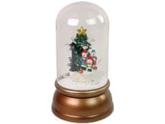 shumee Vánoční ozdoba skleněná dekorace Sněhuláci zlatý vánoční stromeček