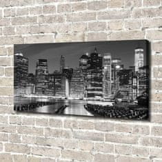 Wallmuralia Foto obraz na plátně Manhattan noc 140x70 cm