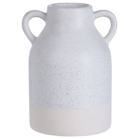 Home&Styling Bílá váza z keramiky ANTIQUE, výška 15 cm