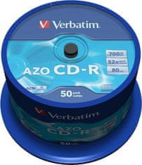 Verbatim CD-R80 700MB DLP/ 52x/ 80min/ 50pack/ spindle