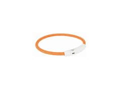 Trixie Svítící kroužek USB na krk M-L 45 cm/7 mm oranžový (RP 2,10 Kč)