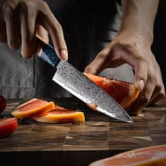 IZMAEL Damaškový kuchyňský nůž Saltama-Kiritsuke/Červená KP20090