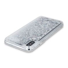 IZMAEL Pouzdro přesýpací třpytky pro Samsung Galaxy A10s - Stříbrná KP26758
