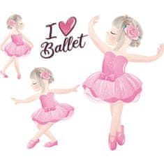IZMAEL Samolepka na stenu/Tapeta I Love Ballet KP16372