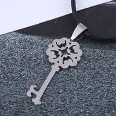 IZMAEL Náhrdelník Key Lock-Stříbrná KP20685