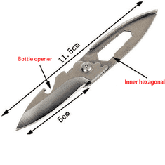 IZMAEL Zavírací kapesní nůž-Stříbrná KP16850
