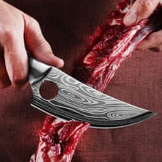 IZMAEL Kuchyňský sekací nůž Fukaja-Stříbrná/S pouzdrem KP18430