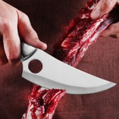 IZMAEL Kuchyňský sekací nůž Fukaja-Stříbrná/S pouzdrem KP18430
