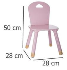 Atmosphera Židle pro děti v růžové barvě, 50 x 28 x 28 cm, MDF