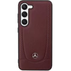 MERCEDES MEHCS23SARMRE hard silikonové pouzdro Samsung Galaxy S23 5G red Leather Urban Bengale