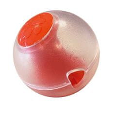 Duvo+ Chrastící míč oranžová 7,5x7,5x7,5cm s otvorem na pochoutky