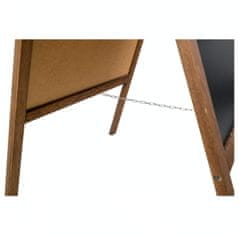 PRINTCARE Oboustranné dřevěné reklamní áčko s křídovou tabulí 60x100 cm + křídová fixa, SADA 8 barev