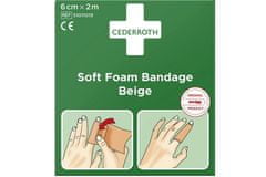 CEDERROTH Cederroth Soft Foam Bandage Béžová, 6cmx200cm