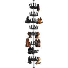 tectake Otočný botník 26,5x100-300 cm, prostor pro 48 párů bot
