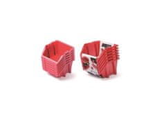 Prosperplast Set úložných boxů 6ks BINEER SHORT SET 214x198x238 červený