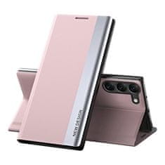 MG Sleep Case Pro knížkové pouzdro na Samsung Galaxy S23 Ultra, růžové