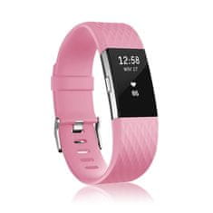 BStrap Silicone Diamond (Small) řemínek na Fitbit Charge 2, pink