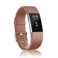 BStrap Silicone Diamond (Small) řemínek na Fitbit Charge 2, brown