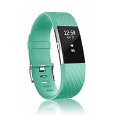 BStrap Silicone Diamond (Small) řemínek na Fitbit Charge 2, teal