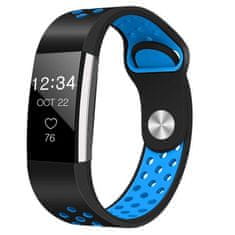 BStrap Silicone Sport (Large) řemínek na Fitbit Charge 2, black/blue