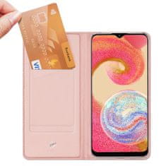 Dux Ducis Skin Pro knížkové pouzdro na Samsung Galaxy A04e, růžové