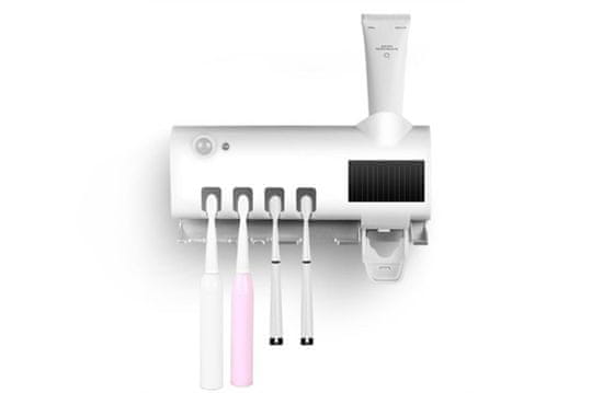 CoolCeny Držák zubních kartáčků s dávkovačem pasty a UV sterilizátorem