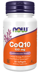 NOW Foods CoQ10 (koenzym Q10) 100 mg, 50 softgelových kapslí
