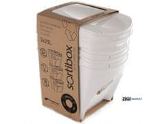 Prosperplast SORTIBOX IKWB25S3 3x25L Sada 3 odpadkových košů, 392x293x335 Barva: šedá
