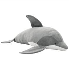 Greatstore Plyšový delfín k mazlení šedý
