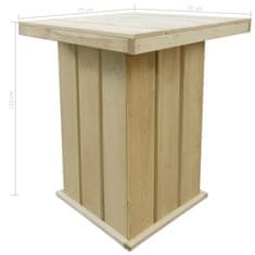 Petromila Barový stůl 75 x 75 x 110 cm impregnované borové dřevo