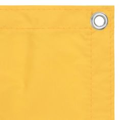 Vidaxl Balkónová zástěna žlutá 75 x 300 cm oxfordská látka