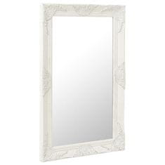 Petromila Nástěnné zrcadlo barokní styl 50 x 80 cm bílé